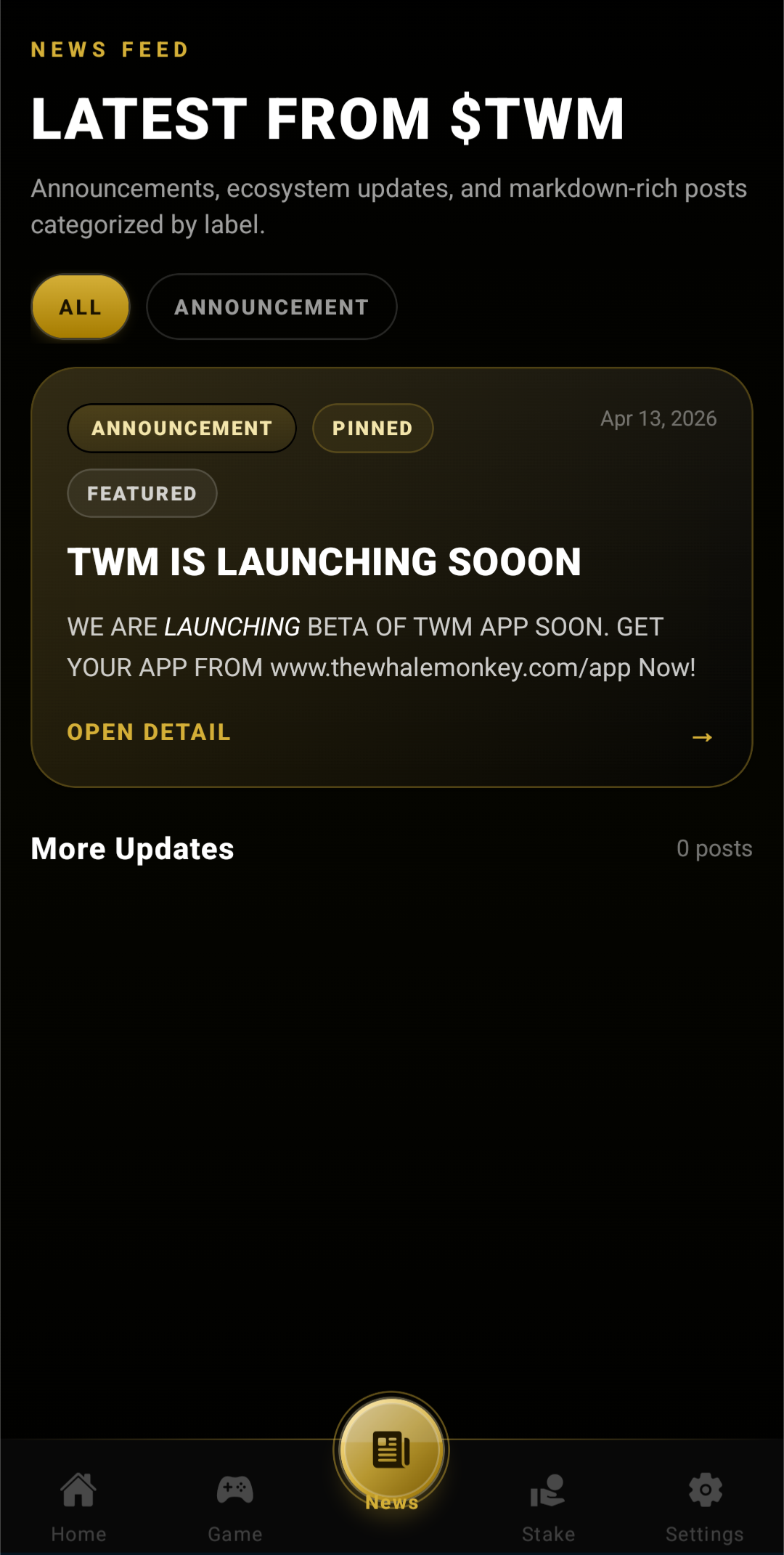News Screen preview